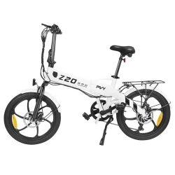 PVY Z20 Pro 20*2.3 Inch Foldable Electric Bike, 500W Hub Motor, 10.4Ah Removable Battery, 25 km/h, 80-100km - White