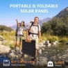 Newsmy 210W faltbares tragbares Solarpanel, 21% Energieumwandlung, mit 6in1 MC-4 Adapter, IP65 Wasserdicht