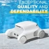 Genkinno P1 SE Cordless Robotic Pool Vacuum Cleaner, Max 100W Brushless Motor, Smart Navigation, Auto Mode, 9000mAh