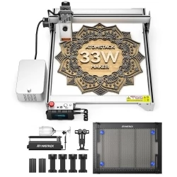 ATOMSTACK Maker X30 Pro 33W Lasergravur-Schneidegerät mit Luftunterstützung + R3 Roller + F1 Honeycomb Plate