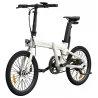 ADO A20 Air Foldable City Electric Bike,250W Motor,10Ah Samsung Battery,37 Nm Torque,Carbon Belt, IPS Display - White