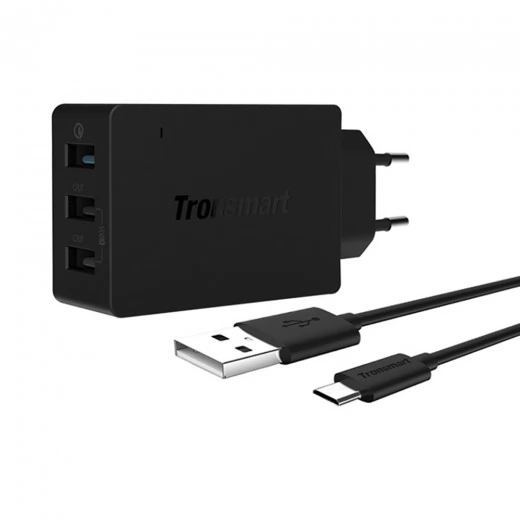 Tronsmart Qualcomm Certified Tronsmart Premium Design Quick Charge 2.0 42W 3 Ports Wall Charger for Samsung/Sony/HTC