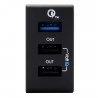 Tronsmart Qualcomm zertifiziert Premium Design Quick Charge 2.0 42W 3 Ports Wandladegerät für Samsung/Sony/HTC