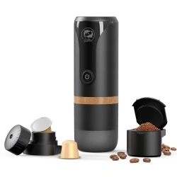 i Cafilas YJ04 Portable Espresso Machine Cup Power Tamper, Support Nespresso Capsule/Ground Coffee