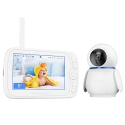 Proscenic BM300 Babyphone, 1080P HD Kamera, 5 Zoll Bildschirm, Nachtsicht, 2-Wege Audio, VOX Modus, Temperatursensor