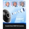 Proscenic BM300 Babyfoon, 1080P HD-camera, 5 inch scherm, nachtzicht, 2-weg audio, VOX-modus, temperatuursensor