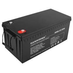 HANIWINNER HD009-12 12.8V 200Ah LiFePO4 Lithium Batterie Pack Backup Power, 2560Wh Energie, 2000 Zyklen, integriertes BMS