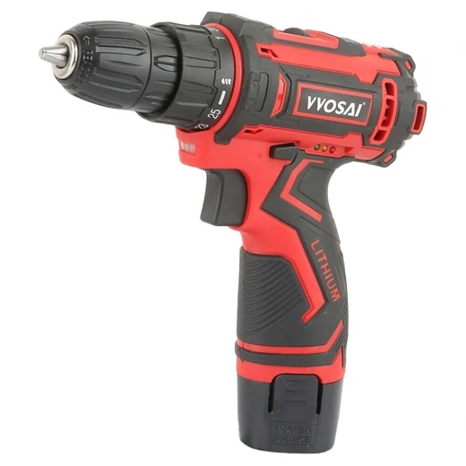 

VVOSAI WS-3012-B1 12V Cordless Drill Electric Screwdriver, 3/8 inch Chuck Size, 2 Speed, 1.5Ah Battery Capacity