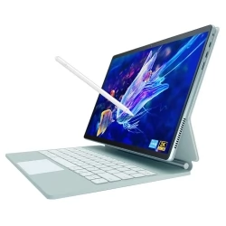 DERE T30 PRO 2-in-1 Laptop,13" 2K IPS Touch Screen, Tablet PC/Magic Keyboard + Stylus Pen, 2.4G & 5G WiFi,16GB + 512GB-Green