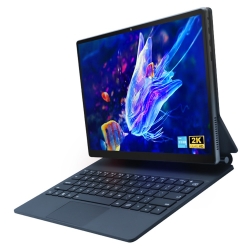 DERE T30 PRO 2-in-1 Laptop,13" 2K IPS Touch Screen,Tablet PC/Magic Keyboard + Stylus Pen, 2.4G & 5G WiFi,16GB + 1TB-Dunkelgrau