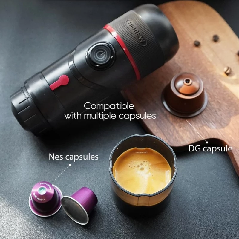 Hibrew Portable Coffee Machine For Car & Home With Battery