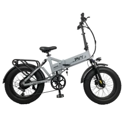 PVY Z20 Plus Opvouwbare elektrische off-road fiets, 1000W motor, 48V 16.5Ah batterij, drievoudig veersysteem - Grijs
