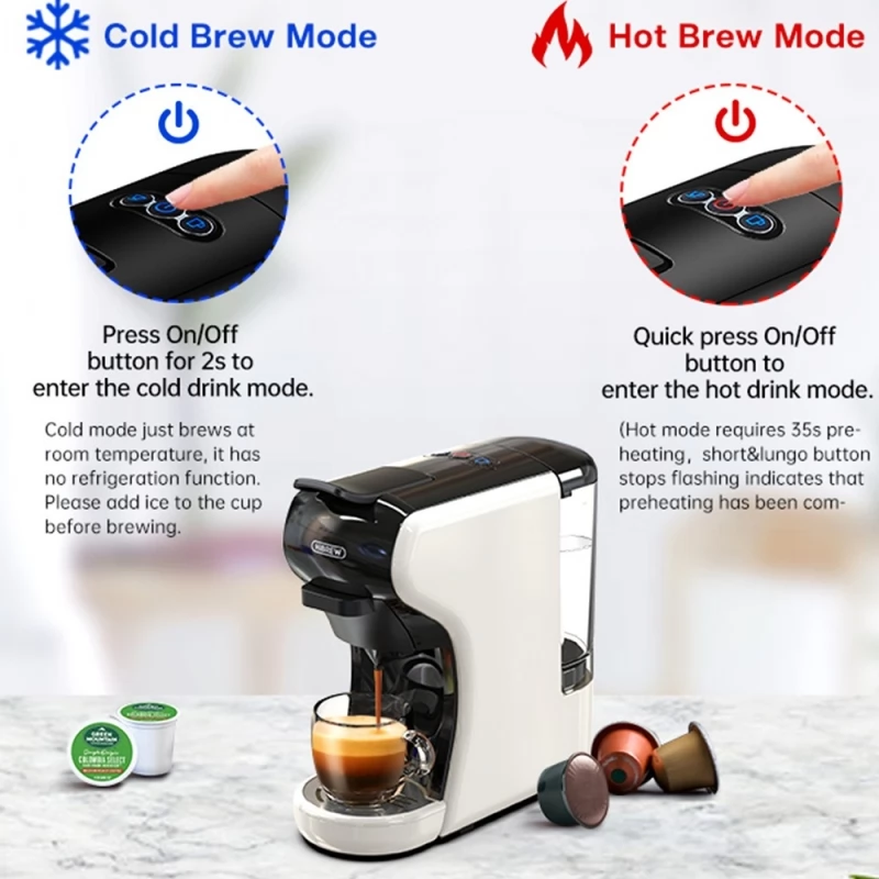 Hot Sale 3 In 1 System One Key Extraction 19 Bar Dual Purpose Coffee  Capsule Coffee Powder 1450w Nespresso Coffee Maker Machine - Furniture  Accessories - AliExpress