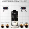 HiBREW H1A 1450W Espresso Koffiemachine, 19 Bar Extractie, Warm/Koud 4-in-1 Multiple Capsule Coffee Maker - Wit