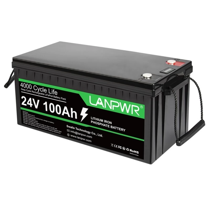 LANPWR 24V 100Ah LiFePO4 Akku, 2560Wh Energie, 4000 Ladezyklen