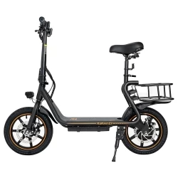 KuKirin C1 Commute Electric Scooter,350W Motor, 48V 15Ah Battery, 25km/h, 40KM Max Range,With Seat and Basket