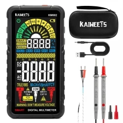 KAIWEETS KM602 Smart-Digital-Multimeter, 6000 Zähler True-RMS-Meter, 1200mAh Akku - Schwarz