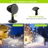 2Pcs Schneefall Projektor Lichter, Dynamische LED Garten Schneeflocken Lichter - EU Stecker