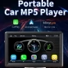 Portable Car MP5 Player, FM Radio, 7-inch Touch Screen, Support Bluetooth Music and Hands-free Calling