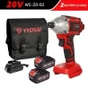 VVOSAI WS-Z8-B2 20V Electric Screwdriver 2.0Ah*2 Rechargeable Batteries 300-320N.m Brushless Motor Impact Drill