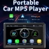 Portable Car MP5 Player, FM Radio, 7-inch Touch Screen, with sunshade, Support Bluetooth Music & Hands-free Calling