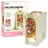 Rolife TGB05 Falling Sakura Book Nook Spielzeugregal 3D Holzpuzzle Set, 340 Teile