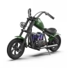 Hyper GOGO Cruiser 12 Plus Electric Motorcycle for Kids, 12 x 3" Tires, 160W, 5.2Ah, Bluetooth Speaker, LED Lights - Green