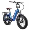 FAFREES F20 Master Electric bike, Carbon Fiber,500W Hub Motor,  48V 22.5Ah Samsung Battery, 20*4.0 Inch Air Tire-Blue