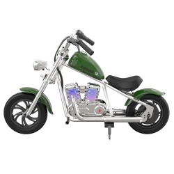 Hyper GOGO Cruiser 12 Plus Elektrische Motorfiets met App voor kinderen, 12" Banden, 160W, 5.2Ah, Bluetooth-luidspreker - Groen