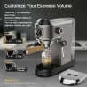 BioloMix CM7008 Semi-Automatic Espresso Coffee Maker with Milk Steam Frother Wand, 20 Bar Pressure, 1.1L Water Tank