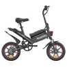 NIUBILITY B14S 14*2.125 inch banden elektrische fiets, 400W motor, 8.7Ah 6.4Ah dubbele batterij - Zwart