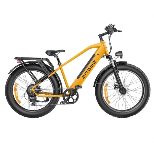 ENGWE E26 Mountain Electric Bike, 48V 16AH Battery, 250W Motor, Shimano 7-Speed Gear, 140km Max Range - Yellow
