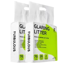 Furbulous Glaring Litter Gemengde Clumping Kattenbakvulling - 2 Verpakkingen, Natuurlijke ingrediënten Snel