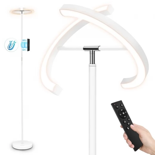 FIMEI Floor Lamp with Remote Control and Touch Control, 3000K-6000K Color Temperature, Stepless Dimming