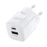 Choetech 33W Dual Ports Wall Charger for Computer, Tablet, Phone, USB Type C & USB Type A Ports, EU - White