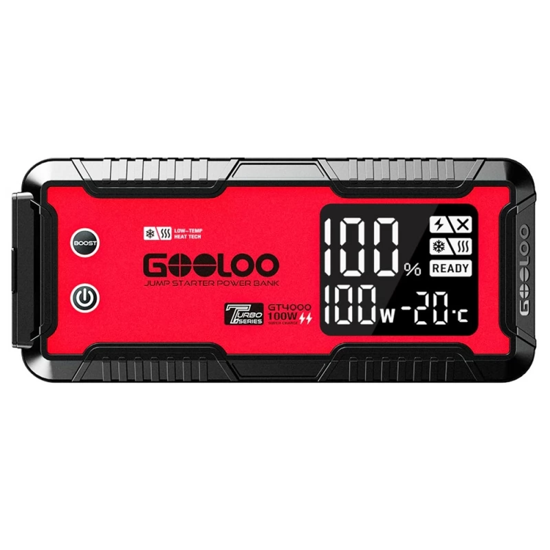 GOOLOO GE1200 Jump Starter, 1200A Peak Autostarter, 18000mAh tragbares  Kraftpaket, 12V Auto Batterie Booster, LED Licht 