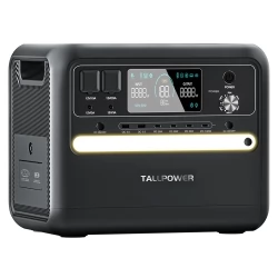 TALLPOWER V2400 draagbare energiecentrale, 2160Wh LiFePo4 zonnegenerator, 2400W AC uitgang, UPS, 13 uitgangen