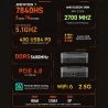 T-bao MN78 Mini PC, AMD Ryzen 7 7840HS Octa-Core 16 Threads Up to 5.1GHz, 16GB 512GB - Black
