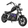 Hyper GOGO Cruiser 12 Plus Elektro-Motorrad für Kinder, 12 x 3" Reifen, 160W, 5.2Ah, Bluetooth Lautsprecher - Schwarz