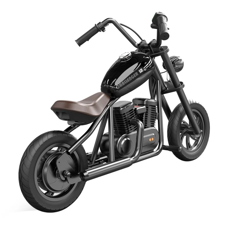 HYPER GOGO Challenger 12 Motocicletta elettrica per bambini, Moto Elettrica con Motore 160W, Modalità di Velocità 8/12/16 KMH, Pneumatici pieni da 12, Fino a 60 minuti di corsa continua per bambini