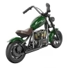 Hyper GOGO Challenger 12 Plus Elektrische Motorfiets voor Kinderen, 12 x 3" Banden, 160W, 5.2Ah, Luidspreker - Groen