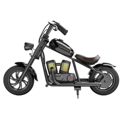 Hyper GOGO Challenger 12 Plus Electric Motorcycle for Kids, 12 x 3" Tires, 160W, 5.2Ah, Speaker - Black