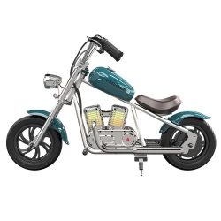 Hyper GOGO Challenger 12 Plus Elektro-Motorrad mit App für Kinder, 12 x 3" Reifen, 160W, 5.2Ah, Lautsprecher - Blau