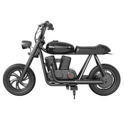 HYPER GOGO Pioneer 12 Electric Chopper Motorcycle for Kids, 21.9V 5.2Ah 160W, 12'x3' Tires, 12KM - Black