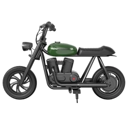 HYPER GOGO Pioneer 12 Electric Chopper Motorcycle for Kids, 21.9V 5.2Ah 160W, 12'x3' Tires, 12KM - Green