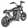 HYPER GOGO Pioneer 12 Plus Electric Chopper Motorcycle for Kids, 21.9V 5.2Ah 160W, 12'x3' Tires, 12KM - Black