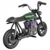 HYPER GOGO Pioneer 12 Plus Electric Chopper Motorcycle for Kids, 21.9V 5.2Ah 160W, 12'x3' Tires, 12KM - Green