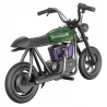 HYPER GOGO Pioneer 12 Plus elektrische chopper motorfiets voor kinderen, 21,9V 5,2Ah 160W, 12'x3' banden, 12KM - Groen