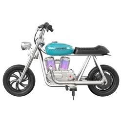 HYPER GOGO Pioneer 12 Plus mit App Elektromotorrad für Kinder, 5.2Ah 160W mit 12'x3' Reifen, 12KM Reichweite - Blau