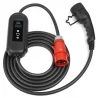 ANDAIIC EV Ladegerät, tragbares Ladegerät für Elektroautos, Typ 2, IEC62196, Modus 2, 8/10/13/16 A, 3 Phasen Strom, 5 m Kabel